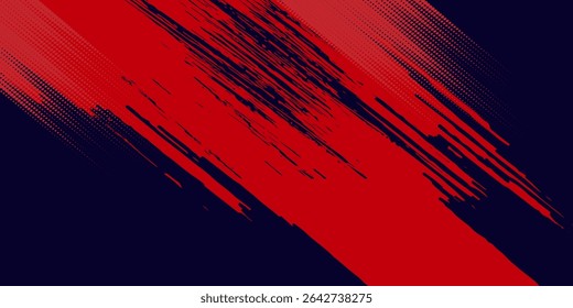Halftone dots red and blue color pattern gradient grunge texture background. Dot pop art comic sport style vector illustration. grunge vector dots	

