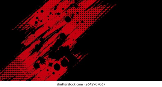 Halftone dots red and blue color pattern gradient grunge texture background. Dot pop art comic sport style vector illustration. grunge vector dots vector ilustartion