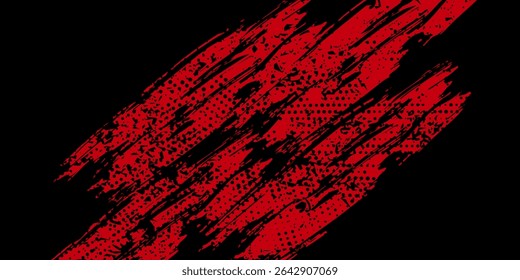 Fondo de textura grunge de gradiente de patrón de color rojo y azul con puntos de semitono. Ilustración vectorial de estilo deportivo de cómic de arte pop de puntos. Vector grunge puntos Vector ilustartion