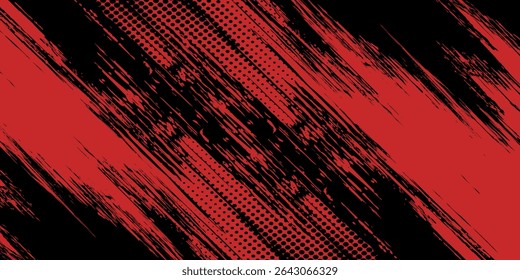 Halftone dots red and blue color pattern gradient grunge texture background. Dot pop art comic sport style vector illustration. modern background