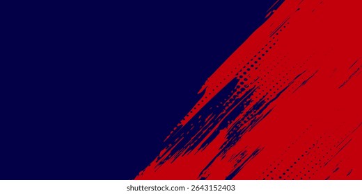 Meio-tom pontos vermelho e azul cor padrão gradiente gradiente textura fundo. Ponto pop art quadrinhos estilo esporte ilustração vetorial. grunge vetores pontos	
