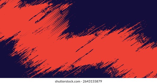 Halftone dots red and blue color pattern gradient grunge texture background. Pop art dot comic style vector illustration. Grunge vector dots, eps10.