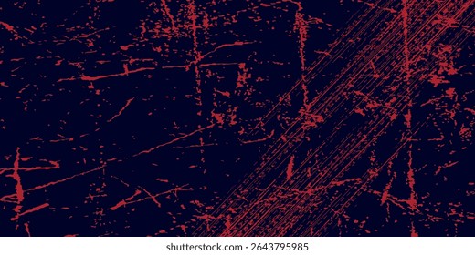 Fondo de textura grunge de gradiente de patrón de color rojo y azul con puntos de semitono. Ilustración vectorial de estilo deportivo de cómic de arte pop de punto.