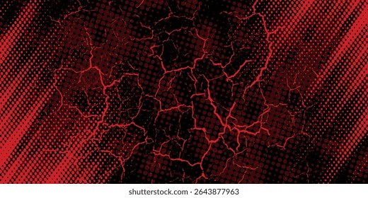 Halftone dots red and blue color pattern gradient grunge texture background. Dot pop art comic sport style vector illustration