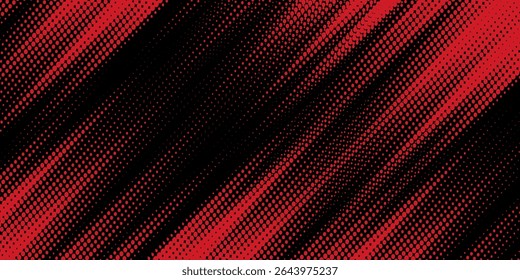 Meio-tom pontos vermelho e azul cor padrão gradiente gradiente textura fundo. Ponto pop arte cômico estilo esporte ilustração vetorial. fundo moderno