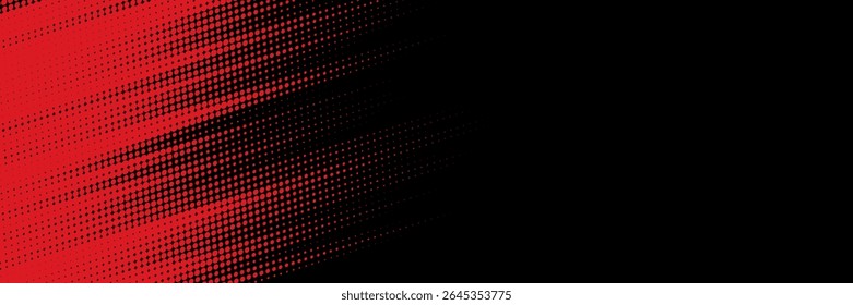 Halftone dots red and blue color pattern gradient grunge texture background. Dot pop art comic sport style vector illustration. modern background