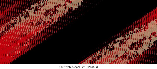 Fondo de textura grunge de gradiente de patrón de color rojo y azul con puntos de semitono. Ilustración vectorial de estilo deportivo de cómic de arte pop de puntos. puntos de Vector grunge	