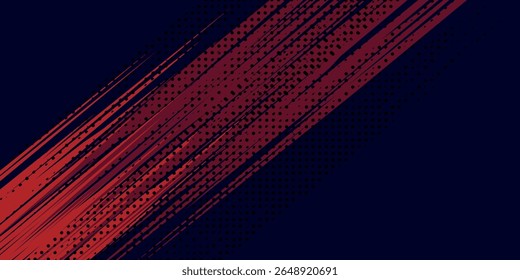 Rasterpunkte rot und blau Farbmuster Farbverlauf farbigen Textur Hintergrund. Dot Pop Art Comic Sport Stil Vektorgrafik. moderner Hintergrund