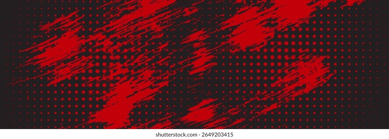 Halftone dots red and blue color pattern gradient grunge texture background. Dot pop art comic sport style vector illustration. grunge vector dots	
