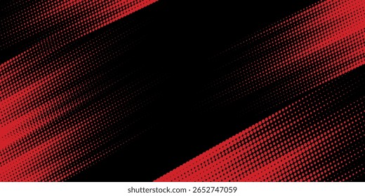 Fondo de textura grunge de gradiente de patrón de color rojo y azul con puntos de semitono. 