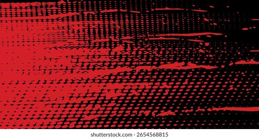 Halftone dots red and blue color pattern gradient grunge texture background. Dot pop art comic sport style vector illustration. modern background