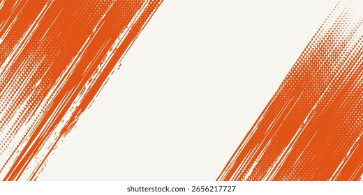 Fondo de textura grunge de gradiente de patrón de color rojo y azul con puntos de semitono. Ilustración vectorial de estilo deportivo de cómic de arte pop de puntos. puntos de Vector grunge. eps 10
