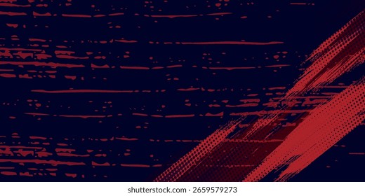 Halftone dots red and blue color pattern gradient grunge texture background. Dot pop art comic sport style vector illustration. grunge