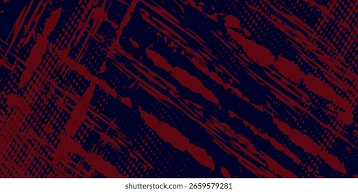 Halftone dots red and blue color pattern gradient grunge texture background. Dot pop art comic sport style vector illustration. modern. 