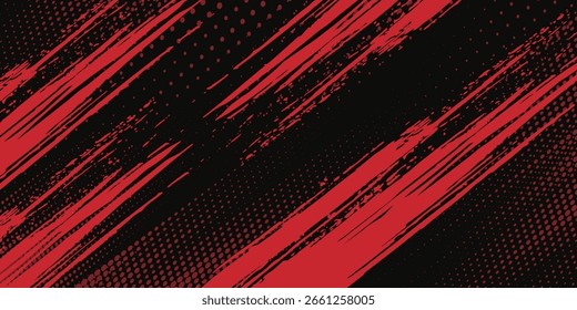 Meio-tom pontos vermelho e azul cor padrão gradiente gradiente textura fundo. Ponto pop arte cômico estilo esporte ilustração vetorial. fundo moderno