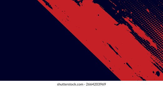 Rasterpunkte rot und blau Farbmuster Farbverlauf farbigen Textur Hintergrund. Dot Pop Art Comic Sport Stil Vektorgrafik. Grunge