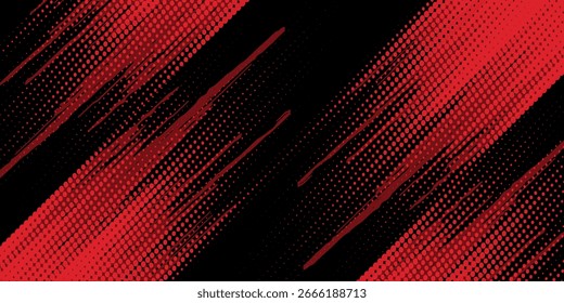 Rasterpunkte rot und blau Farbmuster Farbverlauf farbigen Textur Hintergrund. Dot Pop Art Comic Sport Stil Vektorgrafik. farbige Vektorpunkte