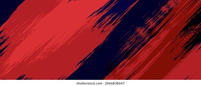 Meio-tom pontos vermelho e azul cor padrão gradiente gradiente textura fundo. Ponto pop art quadrinhos estilo esporte ilustração vetorial. grunge vetores pontos