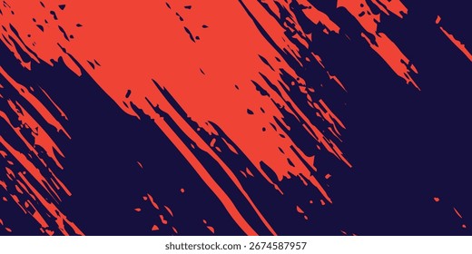 Fondo de textura grunge de gradiente de patrón de color rojo y azul con puntos de semitono. Pop art dot estilo cómico 