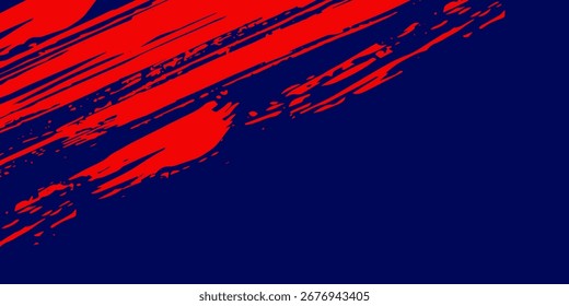Fondo de textura grunge de gradiente de patrón de color rojo y azul con puntos de semitono. Ilustración vectorial de estilo deportivo de cómic de arte pop de puntos. puntos de Vector grunge