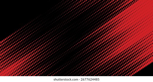 Fondo de textura grunge de gradiente de patrón de color rojo y azul con puntos de semitono. Ilustración vectorial de estilo deportivo de cómic de arte pop de punto. fondo moderno