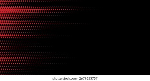Fondo de textura grunge de gradiente de patrón de color rojo y azul con puntos de semitono. Ilustración vectorial de estilo deportivo de cómic de arte pop de punto. fondo moderno