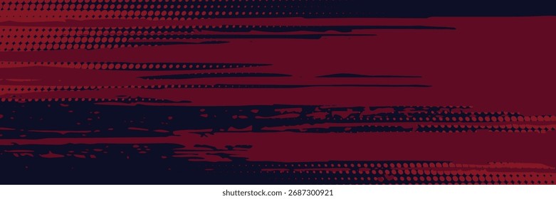 Halftone dots red and blue color pattern gradient grunge texture background. Dot pop art comic sport style vector illustration. grunge vector dots