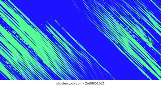 Meio-tom pontos vermelho e azul cor padrão gradiente gradiente textura fundo. Ponto pop art quadrinhos estilo esporte ilustração vetorial. grunge vetores pontos . eps 10
