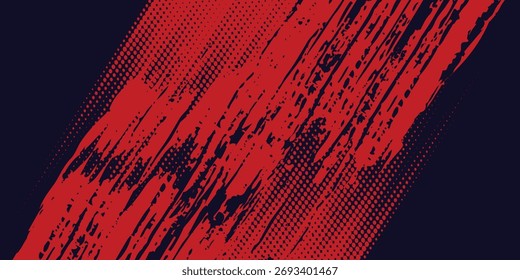 Meio-tom pontos vermelho e azul cor padrão gradiente gradiente textura fundo. Ponto pop art cômico esporte estilo artes fundo. ilustração vetorial.