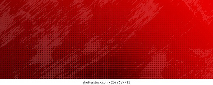 Meio-tom pontos vermelho e azul cor padrão gradiente gradiente textura fundo. Ponto pop art quadrinhos estilo esporte ilustração vetorial. grunge vetores pontos