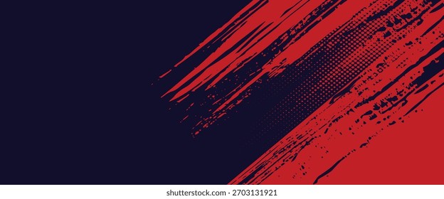 Rasterpunkte rot und blau Farbmuster Farbverlauf farbigen Textur Hintergrund. Dot Pop Art Comic Sport Stil Vektorgrafik.