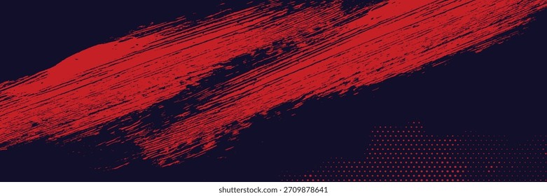Halftone puntos rojo y azul patrón de color gradiente grunge textura ilustración de fondo.