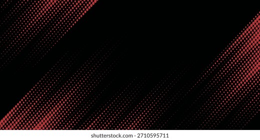 Fondo de textura grunge de gradiente de patrón de color rojo y azul con puntos de semitono. Ilustración vectorial de estilo deportivo de cómic de arte pop de punto. fondo moderno