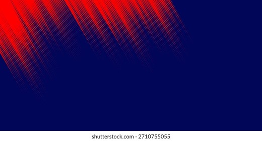 Rasterpunkte rot und blau Farbmuster Farbverlauf farbigen Textur Hintergrund. Dot Pop Art Comic Sport Stil Vektorgrafik. moderner Hintergrund