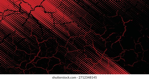 Halftone dots red and blue color pattern. modern
