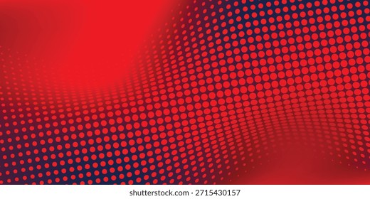 Halftone dots, red and blue color pattern, pop art comic sports style vector illustration of dots. Grunge dots vector.
