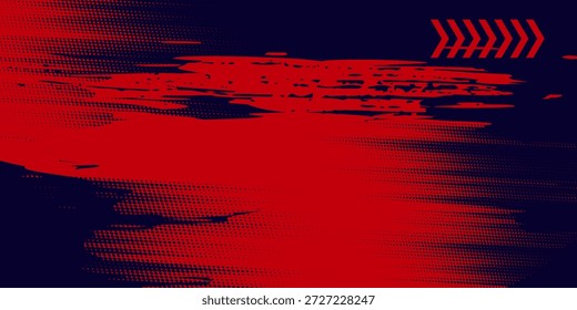 Rasterpunkte rot und blau Farbmuster Farbverlauf farbigen Textur Hintergrund. Dot Pop Art Comic Sport Stil Vektorgrafik. 