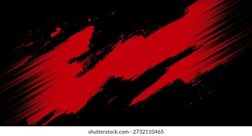 Fondo de textura grunge de gradiente de patrón de color rojo y azul con puntos de semitono. Ilustración vectorial de estilo deportivo de cómic de arte pop de puntos. Vector de puntos de Vector grunge