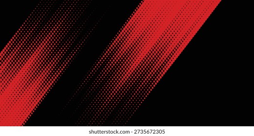 Halftone dots red and blue color pattern gradient grunge texture background. Dot pop art comic sport style vector illustration. modern background
