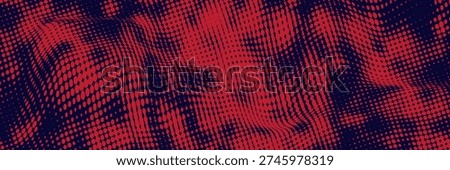 Halftone dots red and blue color pattern gradient grunge texture background. Dot pop art comic sport style vector illustration. grunge vector dots