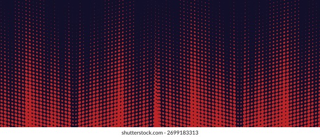 Halftone dots red and blue colour pattern gradient grunge texture background. Dot pop art comic sport style arts background modern grunge red and black