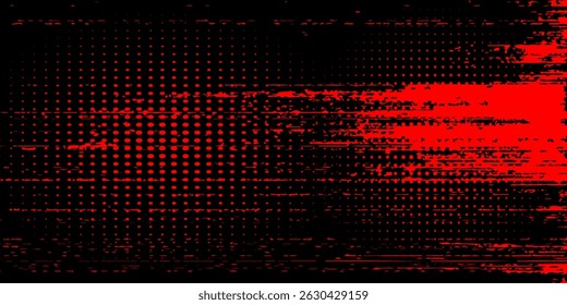 Halftone dots red  color pattern gradient grunge texture background. Dot pop art comic sport style vector illustration. modern background