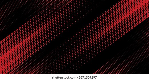 Fondo de textura grunge degradado de color rojo y oscuro de puntos semitono. Concepto grunge simple. Ilustración de estilo de cómic de artes pop moderno para usted.