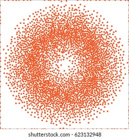 Halftone dots. red dots on white background. 