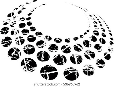 Halftone Dots . Round Logo . Vector