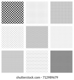 Different Variations Halftone Texture Set Vector Stock Vector (Royalty ...