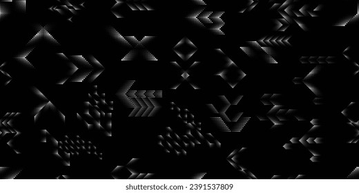 Halftone dots seamless pattern texture. Grange shapes .Grunge textured . Vector shapes with half tone dots .Screen print endless pattern texture