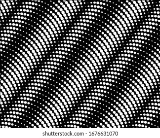 Halftone dots in Speed Lines Form . Vector Illustration .Technology Logo . Design element . Abstract Geometric shape