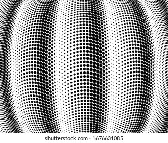 Halftone dots in Speed Lines Form . Vector Illustration .Technology Logo . Design element . Abstract Geometric shape