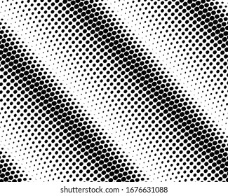 Halftone dots in Speed Lines Form . Vector Illustration .Technology Logo . Design element . Abstract Geometric shape